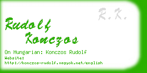 rudolf konczos business card